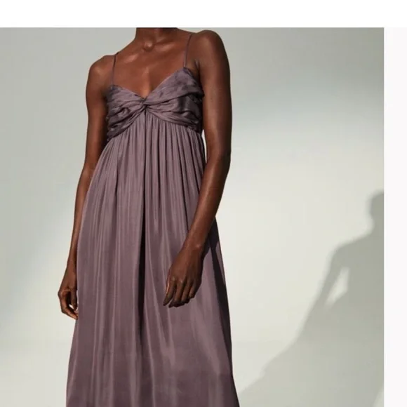 H&M | Dresses | Nwt Hm Long Satin Maxi Dress | Poshmark
